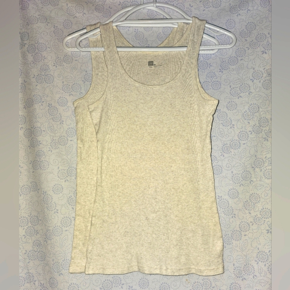 ✨️ Bundle of 2: GAP Women's Ribbed Tank Tops ~ Medium/ Oatmeal Heather